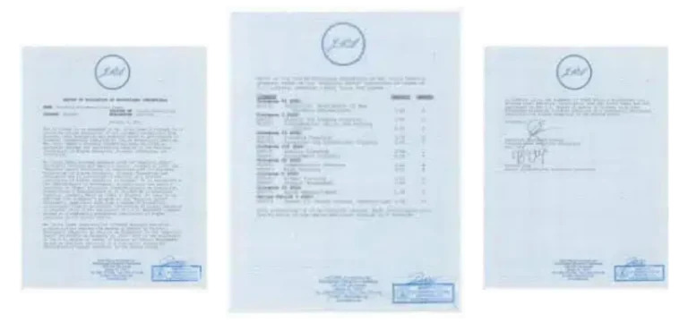 Educational credential evaluation report.