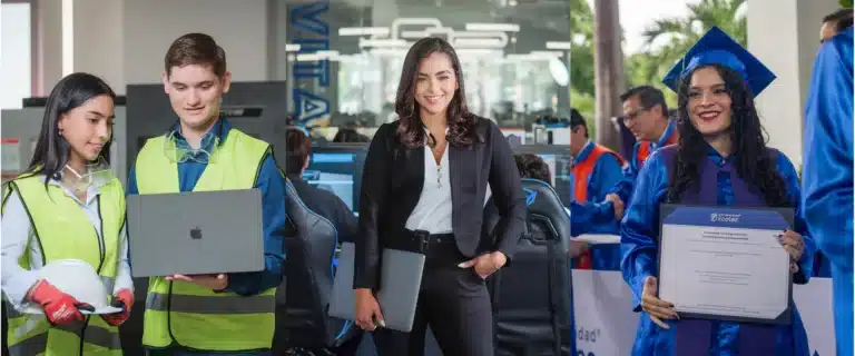 Profesional egresada de ECOTEC en entorno laboral del sector automotriz