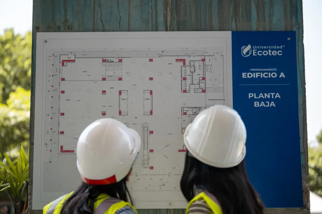 Construction progress on the new ECOTEC building (Building A) on the Samborondón campus